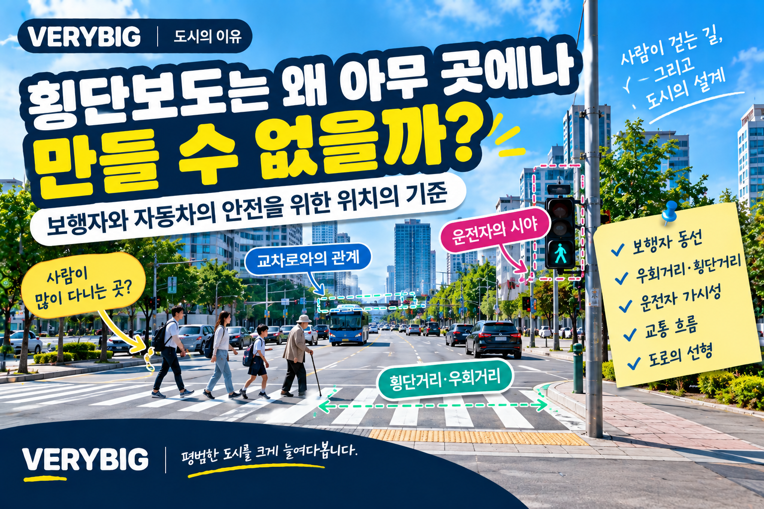 횡단보도는 왜 아무 곳에나 만들 수 없을까?